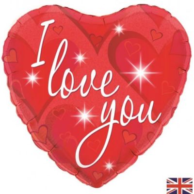 Oaktree Foil 45cm (18") I Love You Sparkles Heart