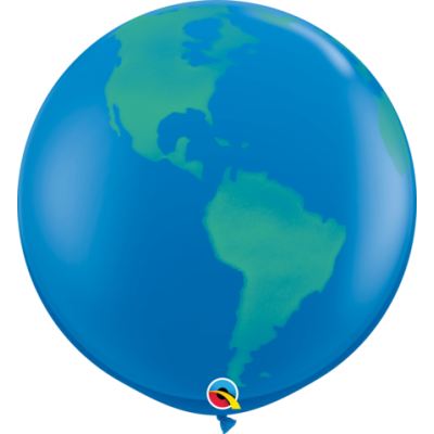 Qualatex Printed Latex 2/90cm (3ft) Globe