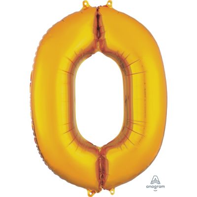 Anagram Foil 86cm (34") Gold Number 0