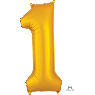 Anagram Foil 86cm (34") Gold Number 1