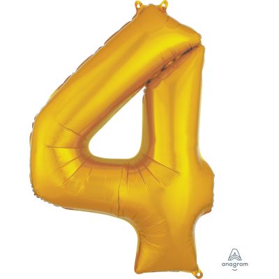 Anagram Foil 86cm (34") Gold Number 4