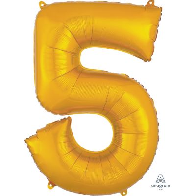 Anagram Foil 86cm (34") Gold Number 5