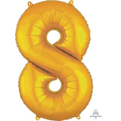 Anagram Foil 86cm (34") Gold Number 8
